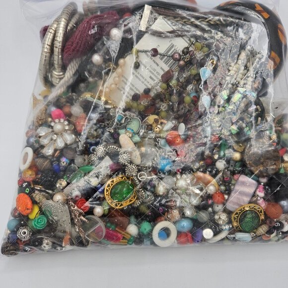 Multiples Jewelry - 4lb lot of mixed Jewelry Craft Supply Lot With Beads Charms & Accessories
